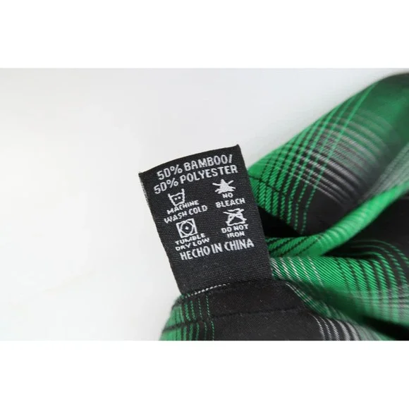 Dixxon Flannel O'Malley Irish Shirt Mens Large Green Plaid Short Sleeve St Paddy - Picture 5 of 11